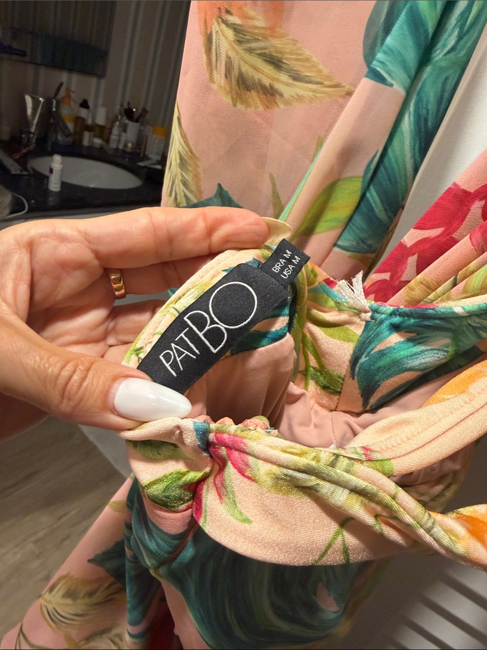 PatBO Pink Palm-Print Open-Back Maxi Dress - Picture 5 of 5